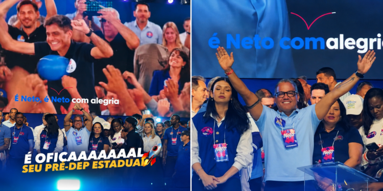 Luciano Almeida tem pré-candidatura a deputado estadual oficializada durante convenção ao lado de ACM Neto